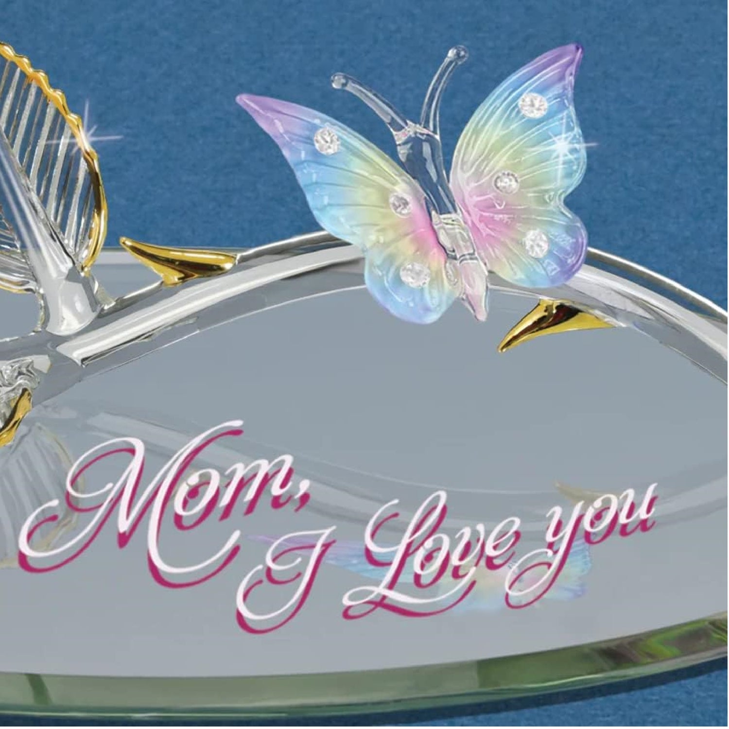 Glass Baron Butterfly "Mom I Love you" Figure
