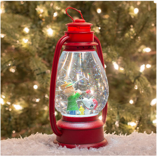 Roman Charlie Brown & Snoopy LED Swirl Lantern Waterglobe