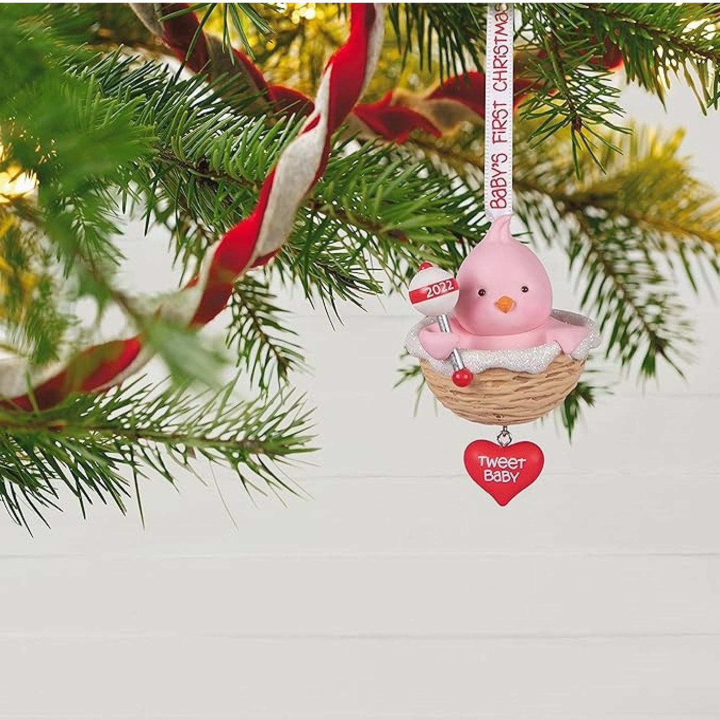 Hallmark Keepsake Baby Girl's First Christmas Ornament 2022