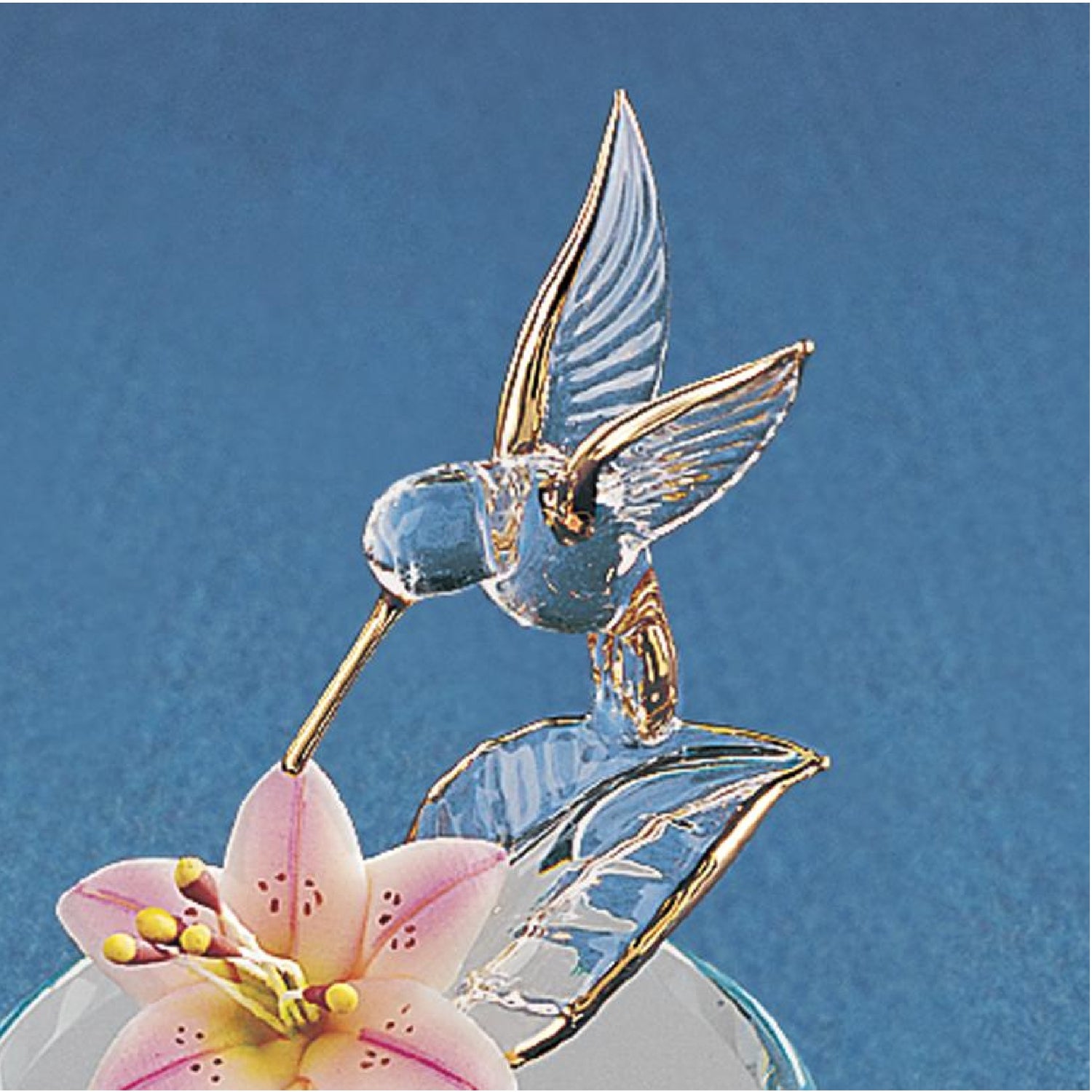Glass Baron Hummingbird with Flower