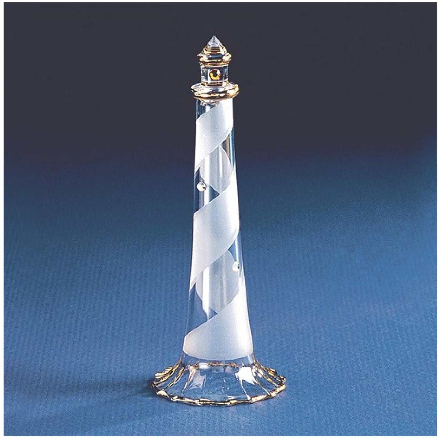 Glass Baron Lighthouse Clear Glass Figure