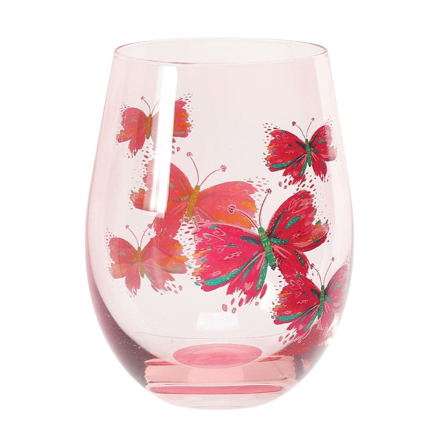 Butterfly Stemless Wine Glass Izzy and Oliver