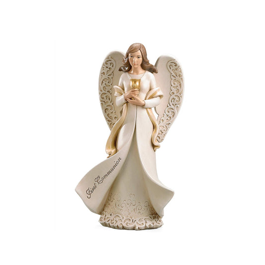 First Communion Angel with Chalice Figure, 9" H