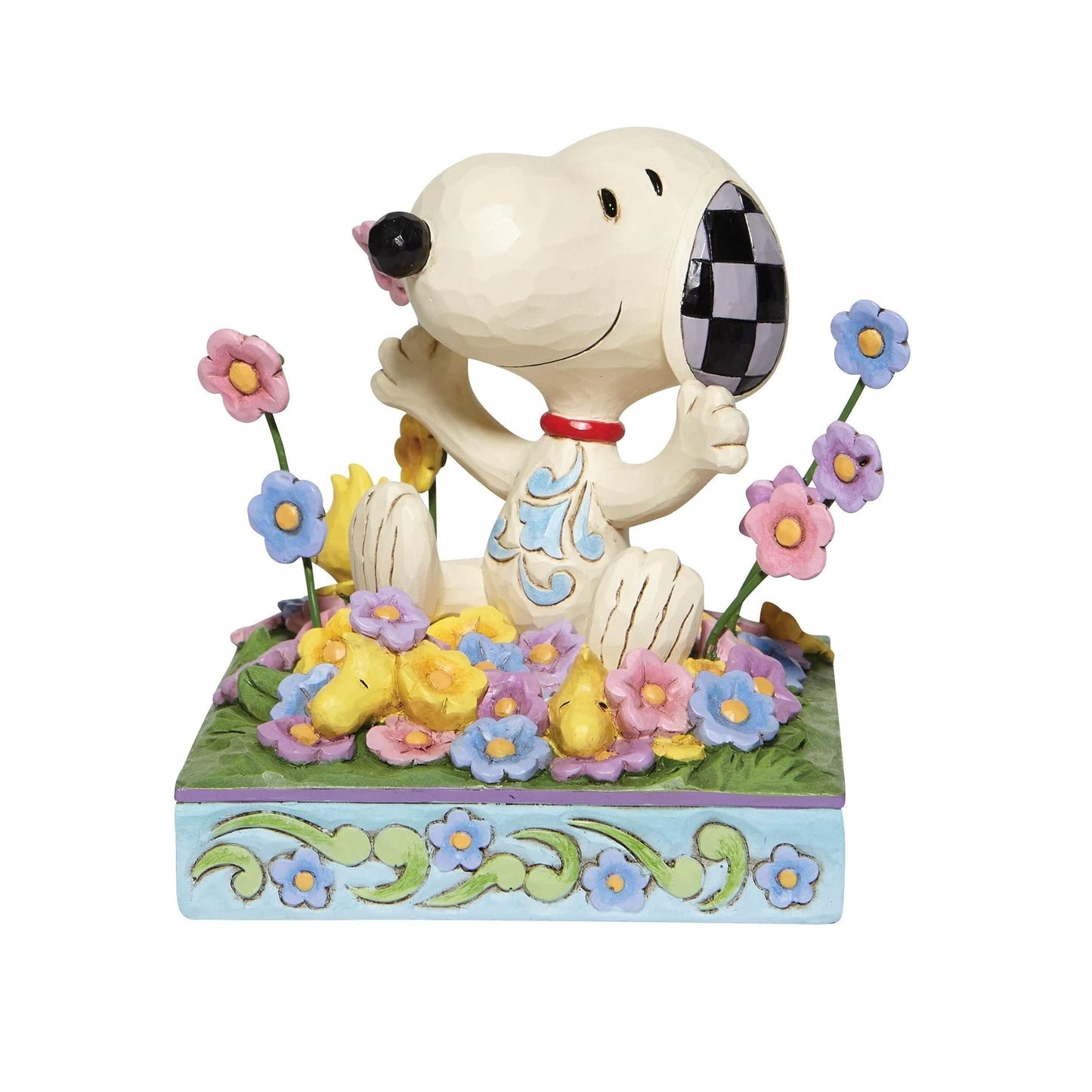 Bouncing Into Spring Jim Shore Peanuts Snoopy in Flowers Figurine