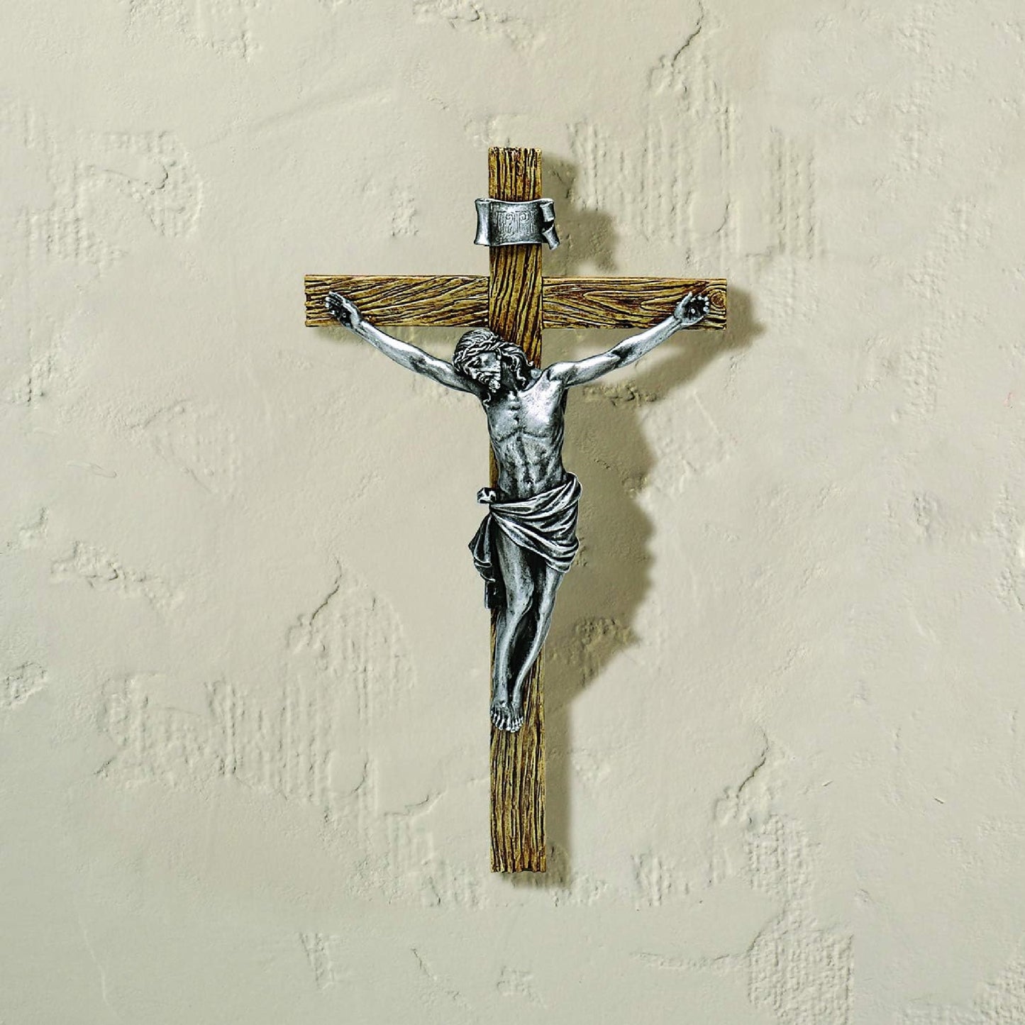 Joseph's Studio Antique Silver Crucifix 13.25" H