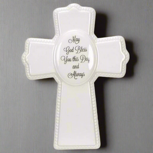 Malden May God Bless You Ceramic Cross