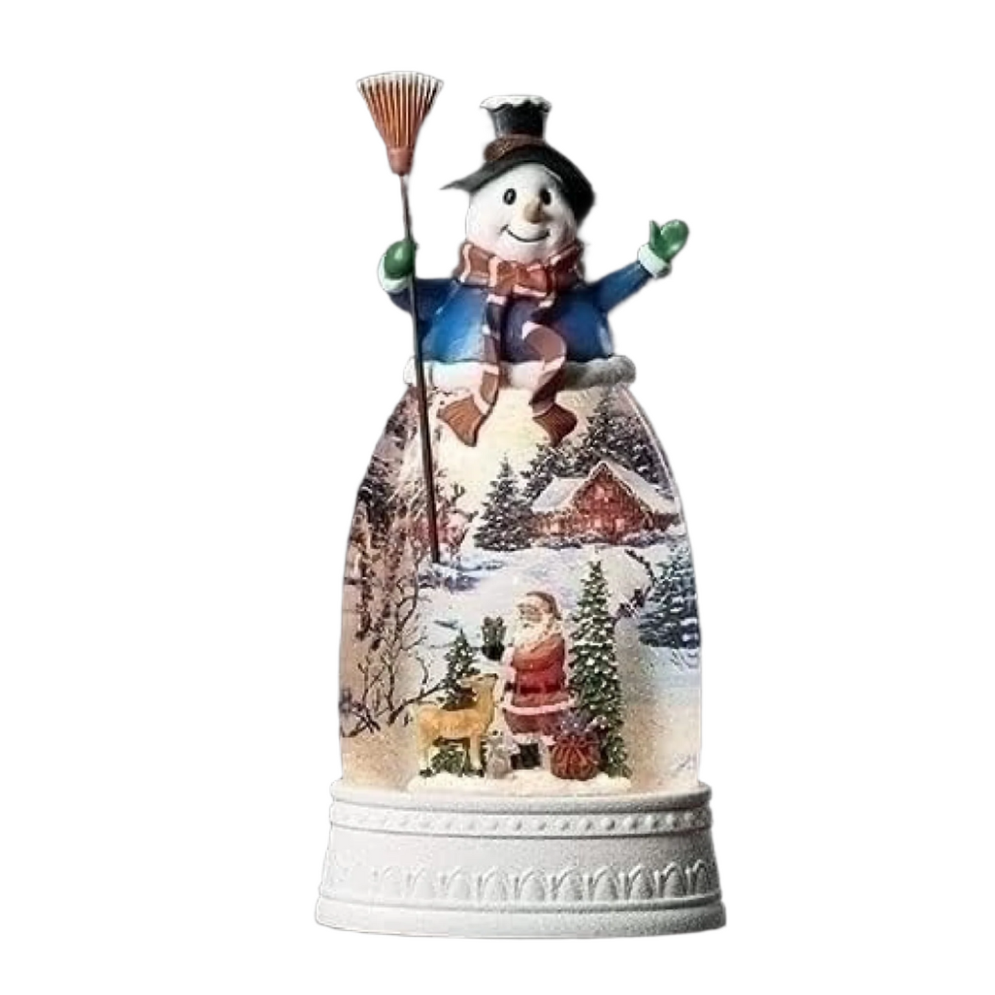 Christmas by Roman Inc., Confetti Lites Collection, 12.25" H LED Snowman with Swirl Confetti Light