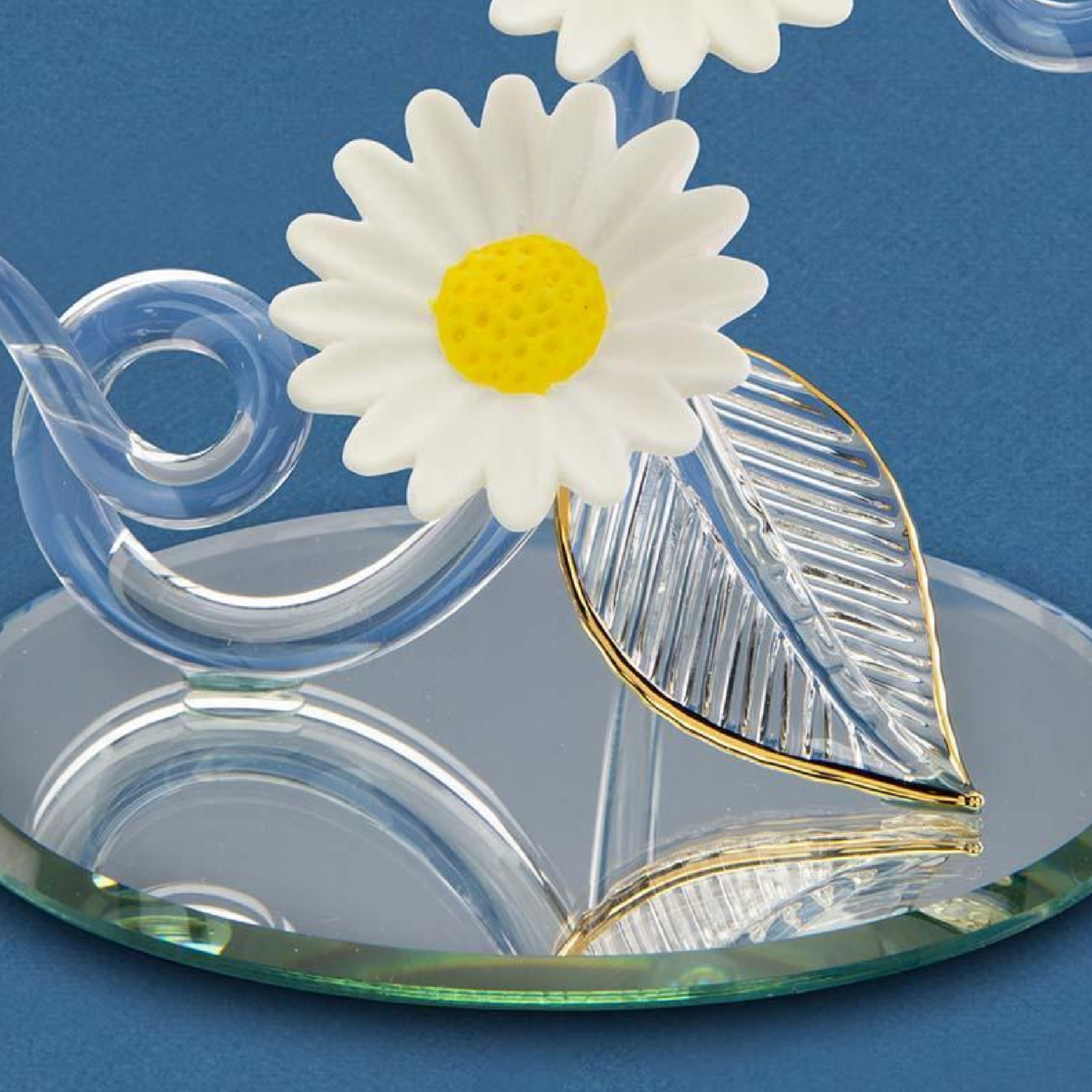 Glass Baron Double Daisy Butterfly