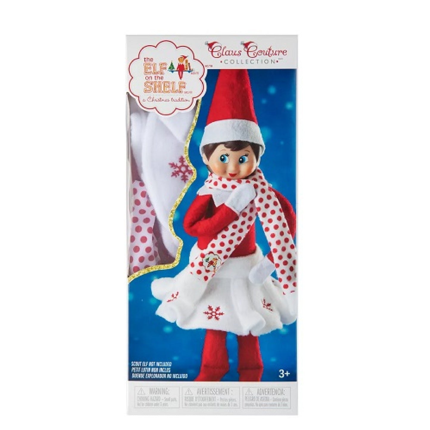 The Elf on the Shelf Ensemble jupe et écharpe en forme de flocon de neige Claus Couture