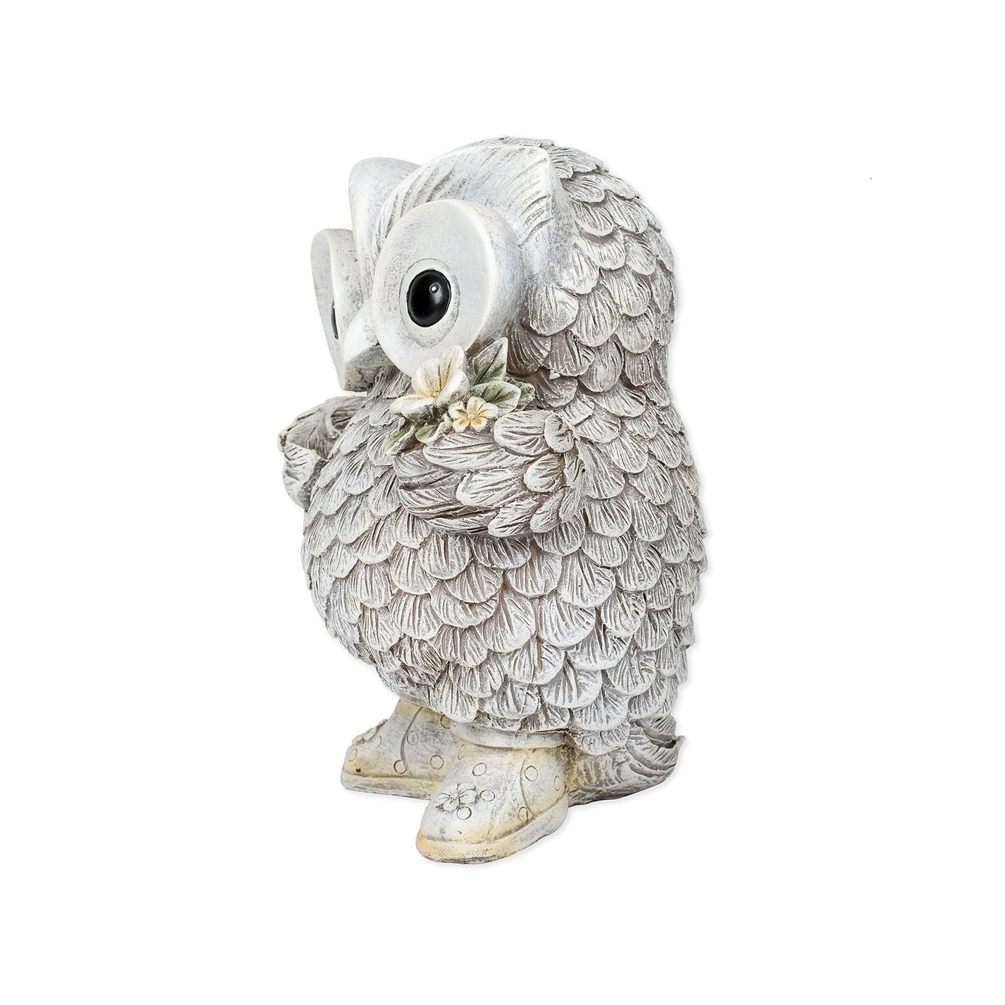 Roman Owl in Rain Boots Garden Statue