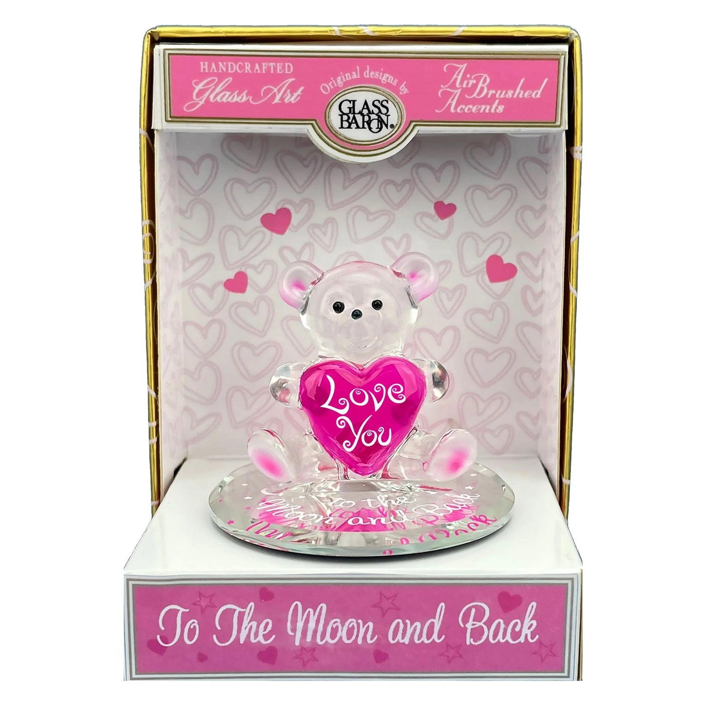 Keepsake Box Bear "Moon and Back" - Pink