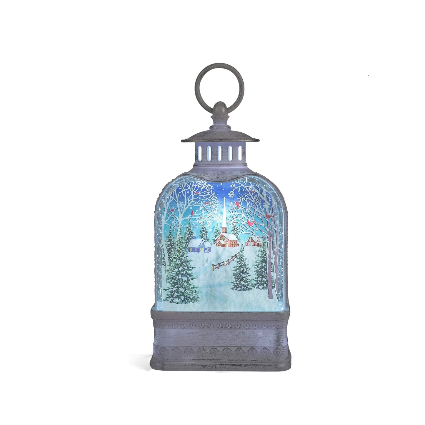 Roman Led Swirl Santa Lantern with Animals