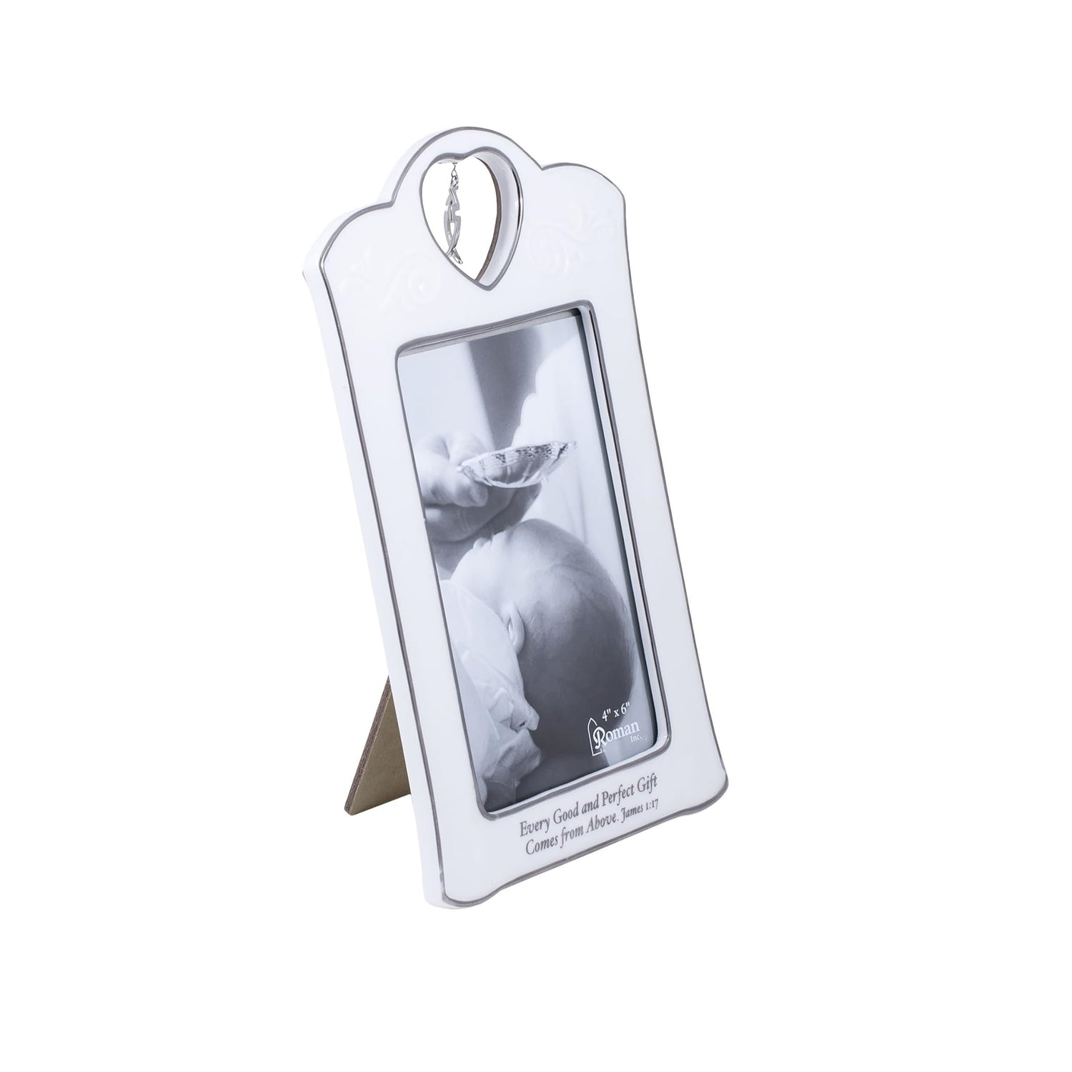 Roman Crossfish Baptism Photo Frame