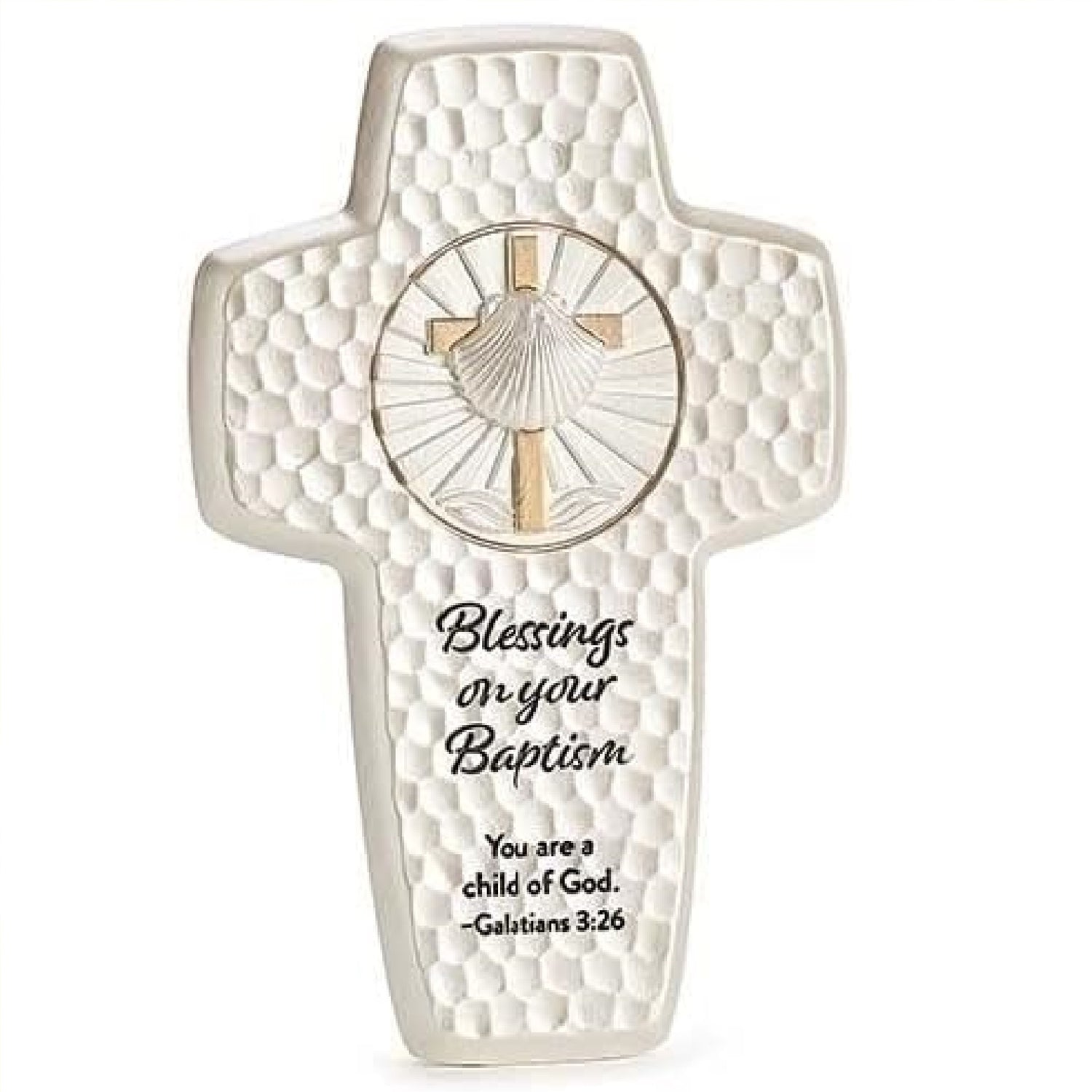 Roman Giftware Inc., Sacraments, Baptism &amp; Christening, 7.25" H BAPTISM WALL CROSS,Religious, Inspirational, Durable (1x4x7)