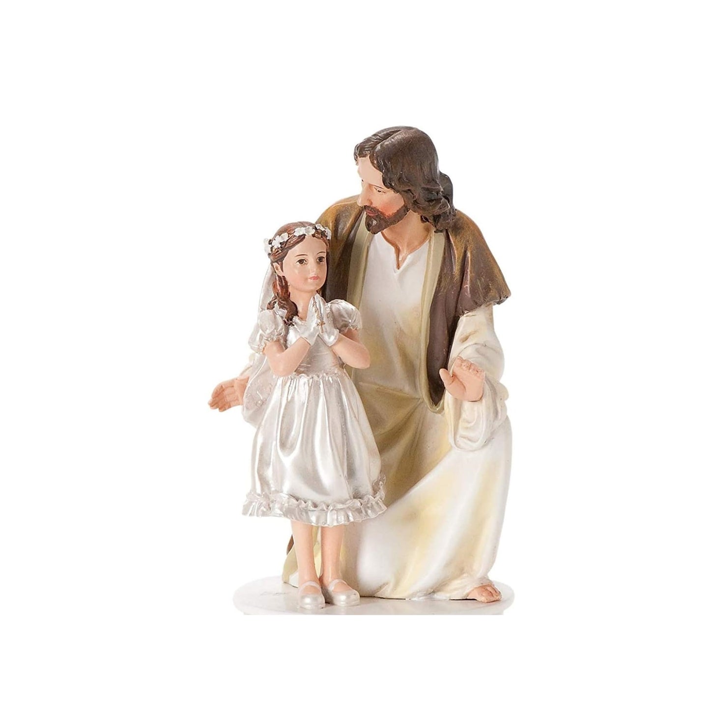 Girls First Communion Musical Figurine with Jesus