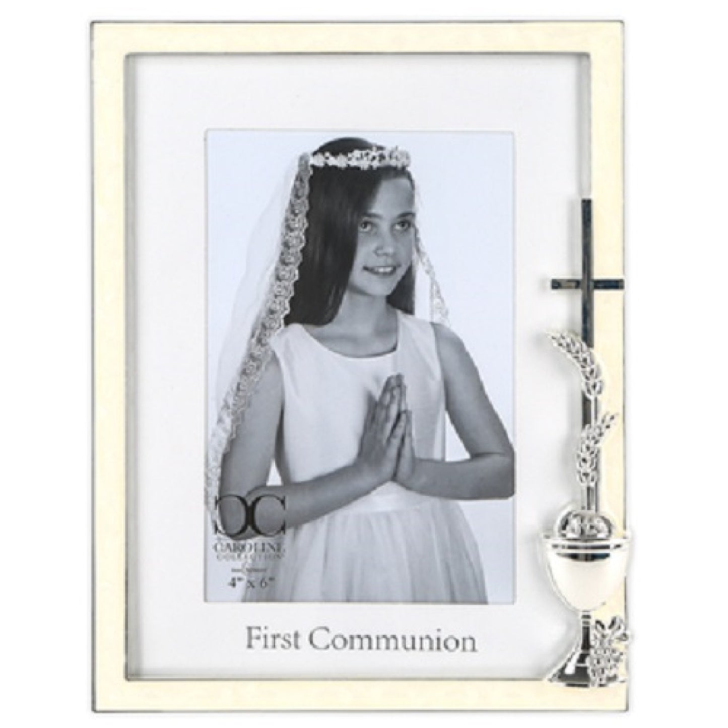 Communion Wheat Chalice Frame 6X4 With Rosary Set