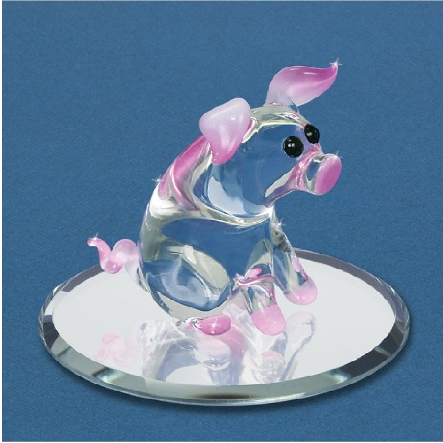 Glass Baron Pink Piglet Figurine