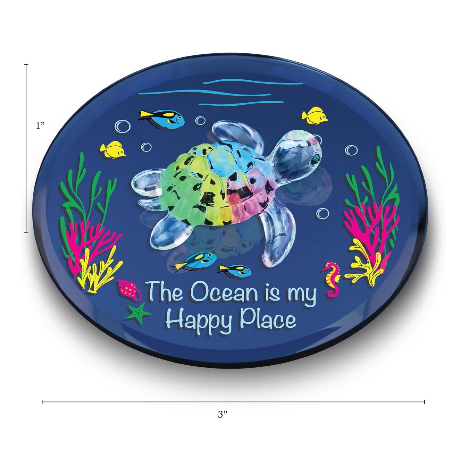Glass Baron Sea Turtle "Happy Place" - Ria's Gift Shop