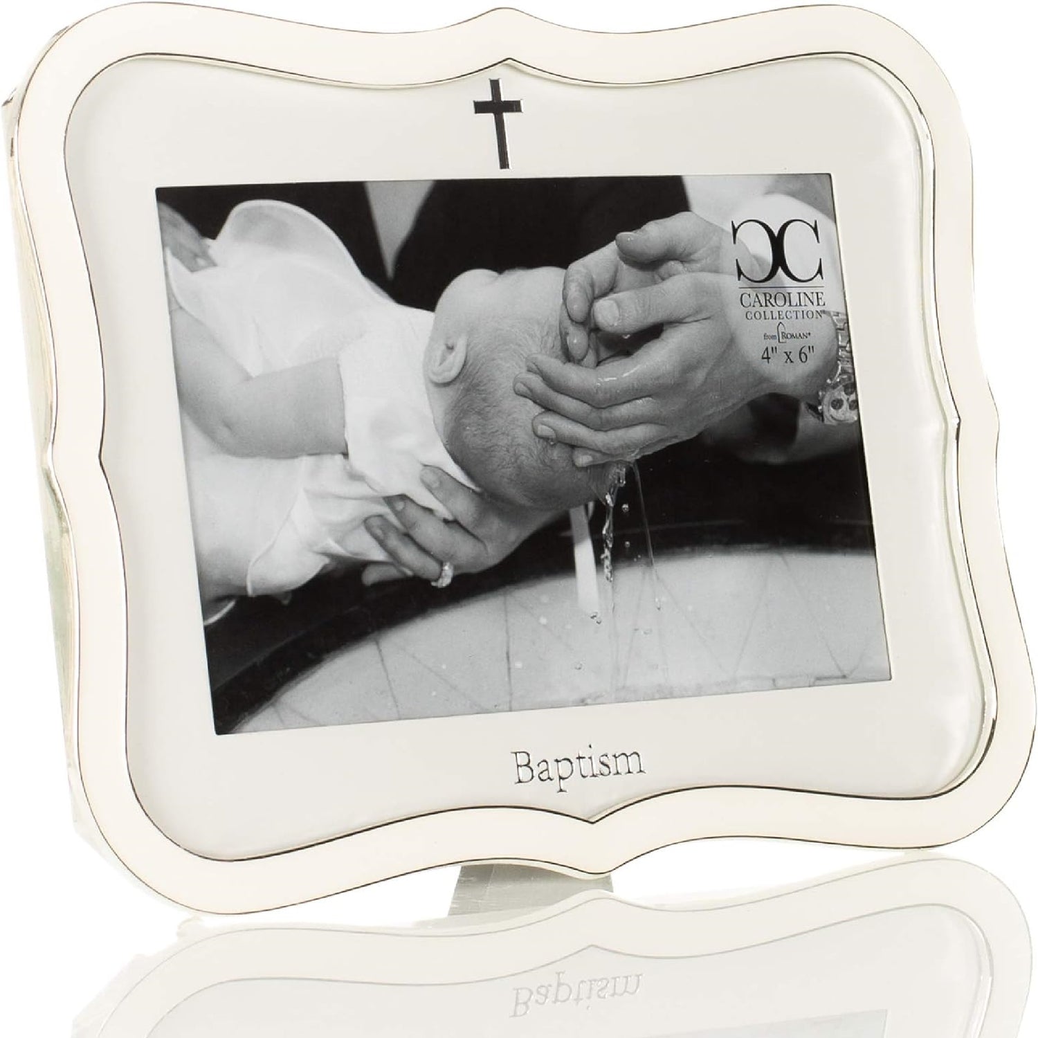 White Baptism Frame Caroline Collection