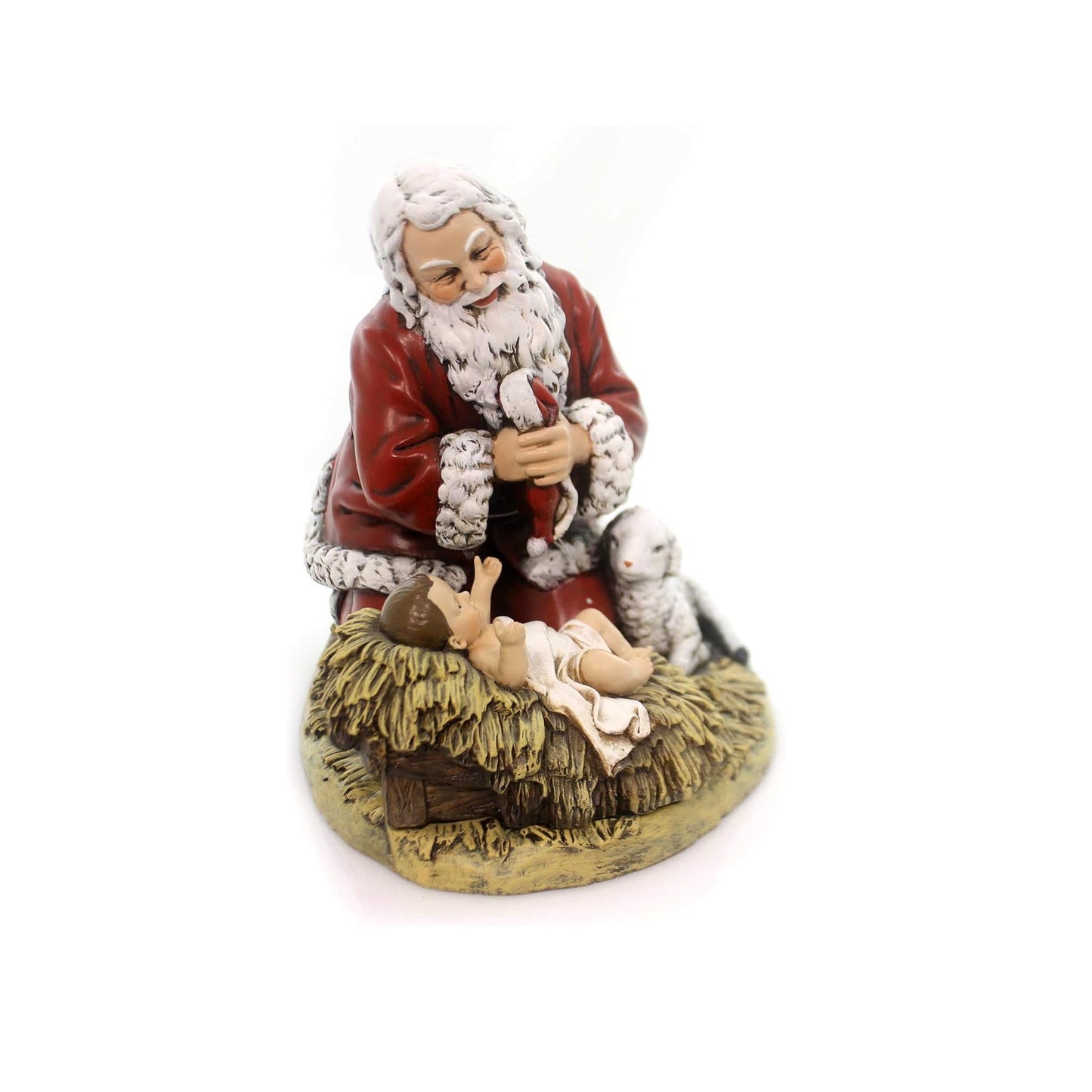 Joseph Studio Kneeling Santa With Christ Child Figurine