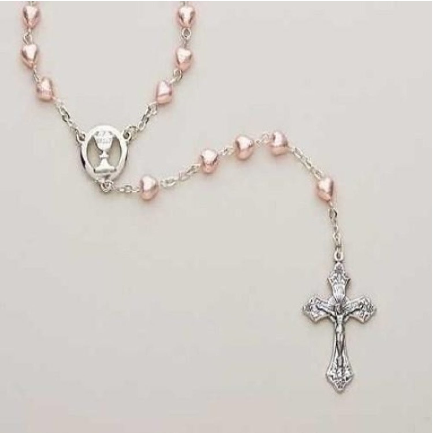 Roman Inc Communion Heart Pearl Rosary