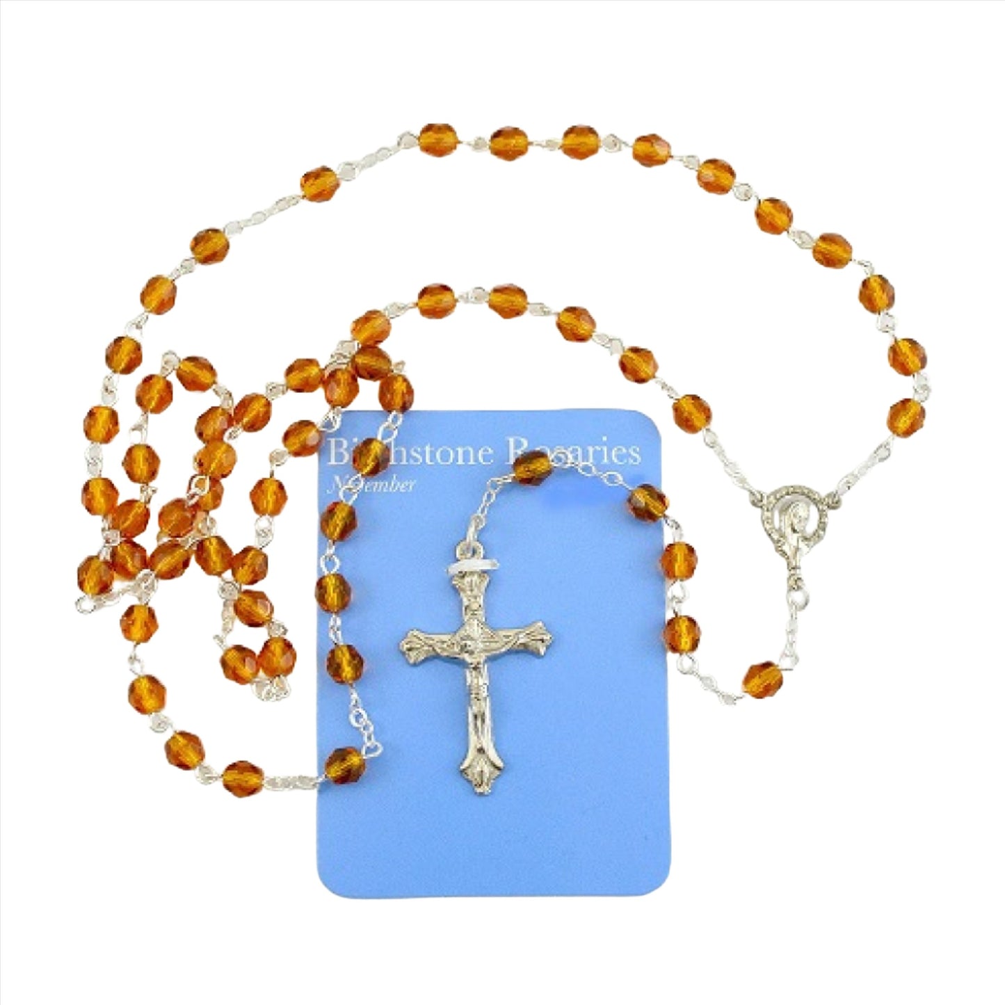 November Birthstone Citrine Rosary by Roman