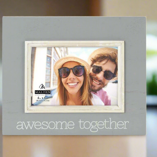 Awesome Together Sunwashed Wood Photo Frame, 4x6