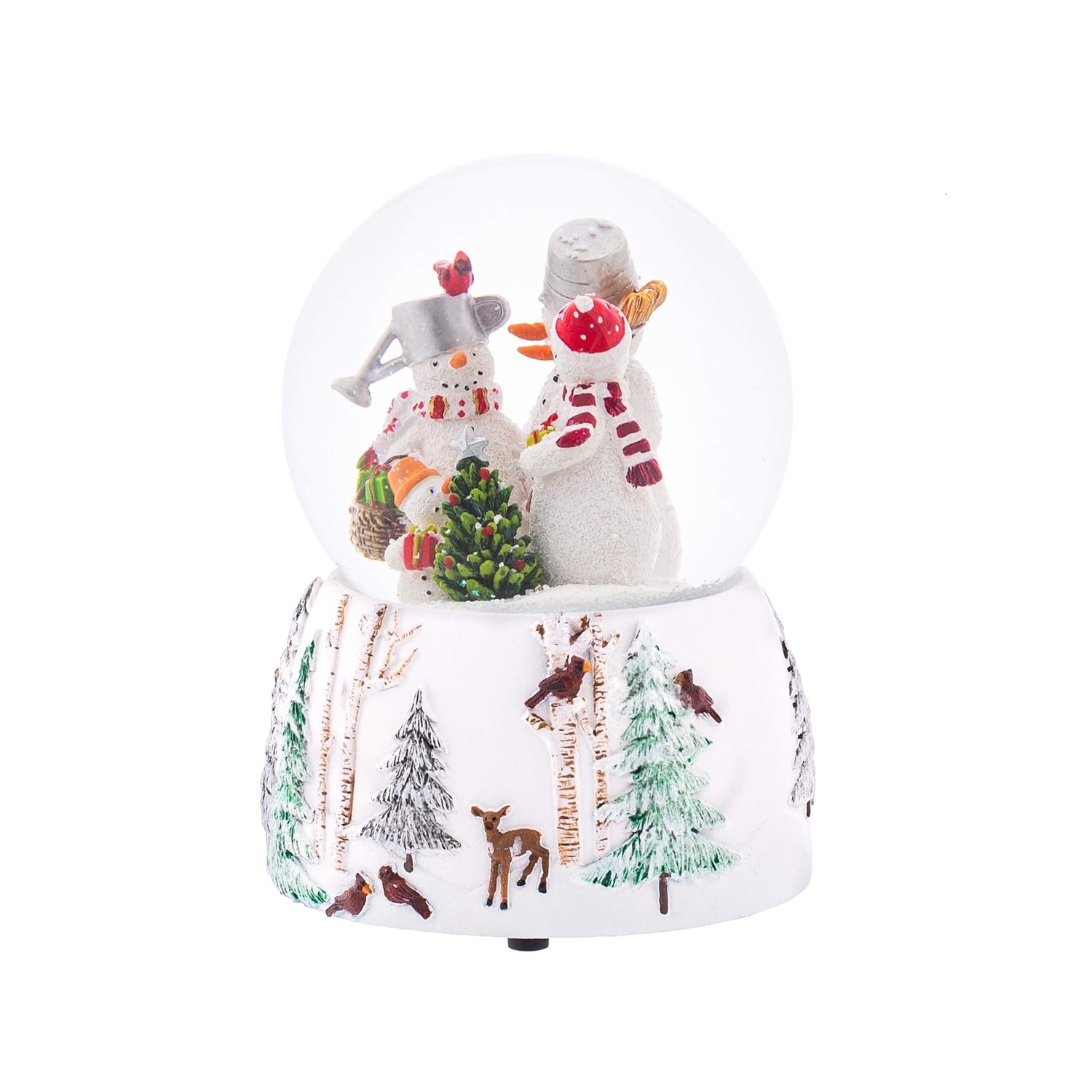 Roman Snowman Family Glitterdome