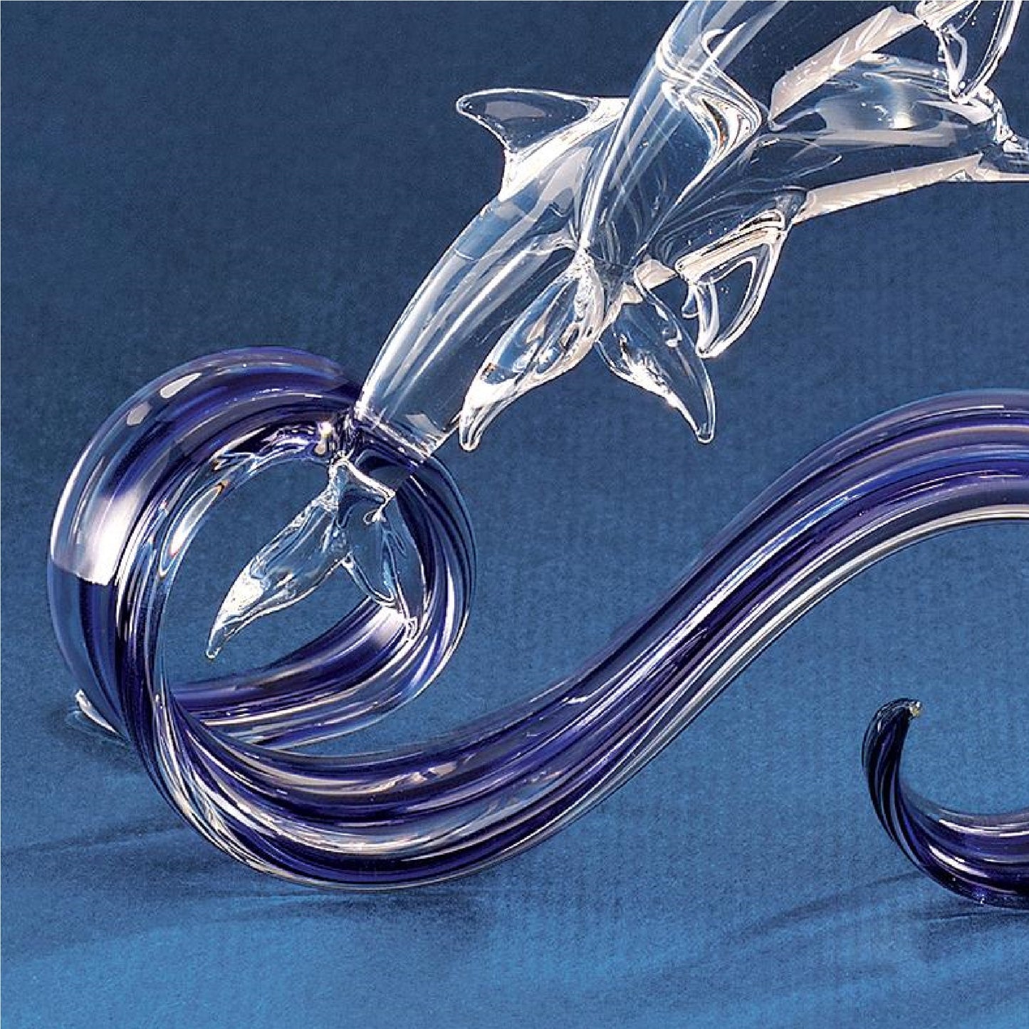 Glass Baron Blue Wave Double Dolphin