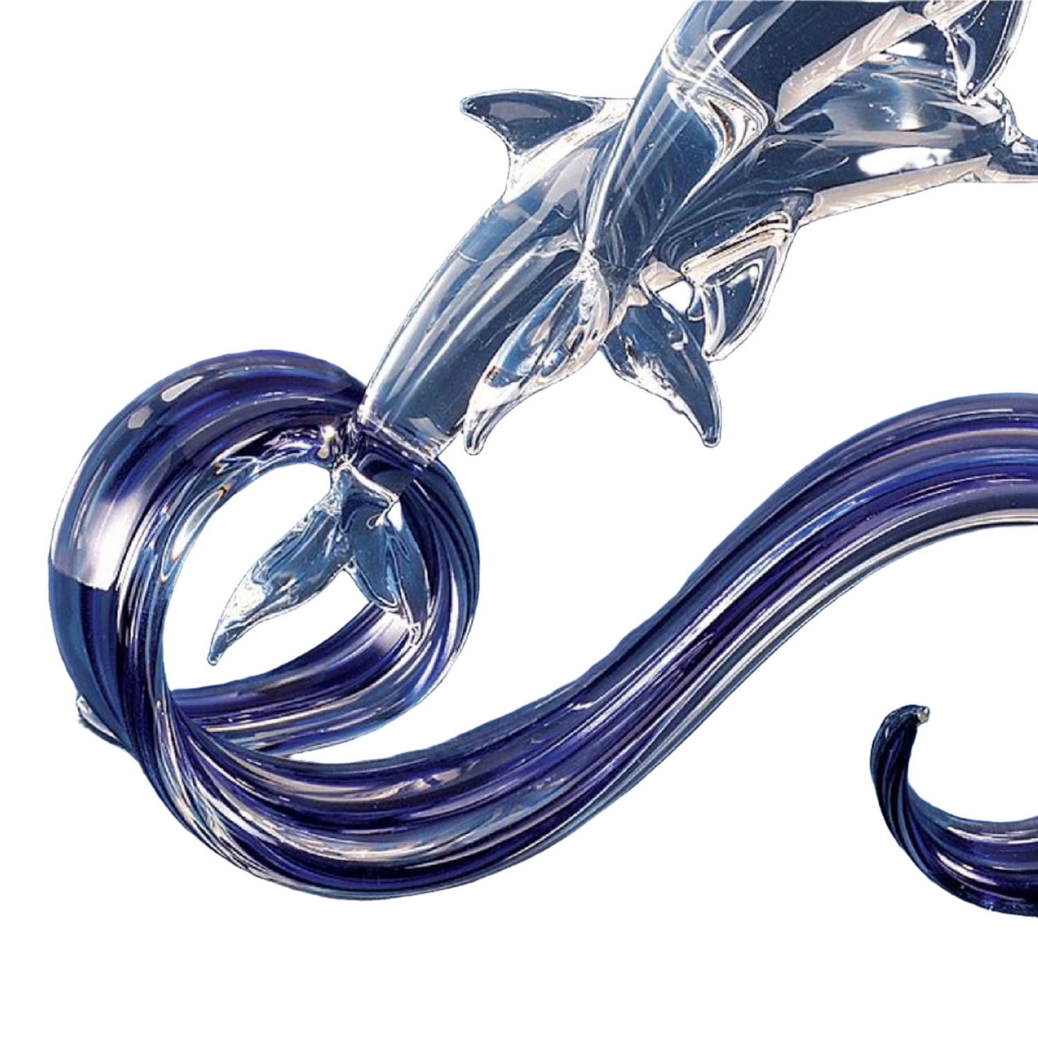 Glass Baron Blue Wave Double Dolphin