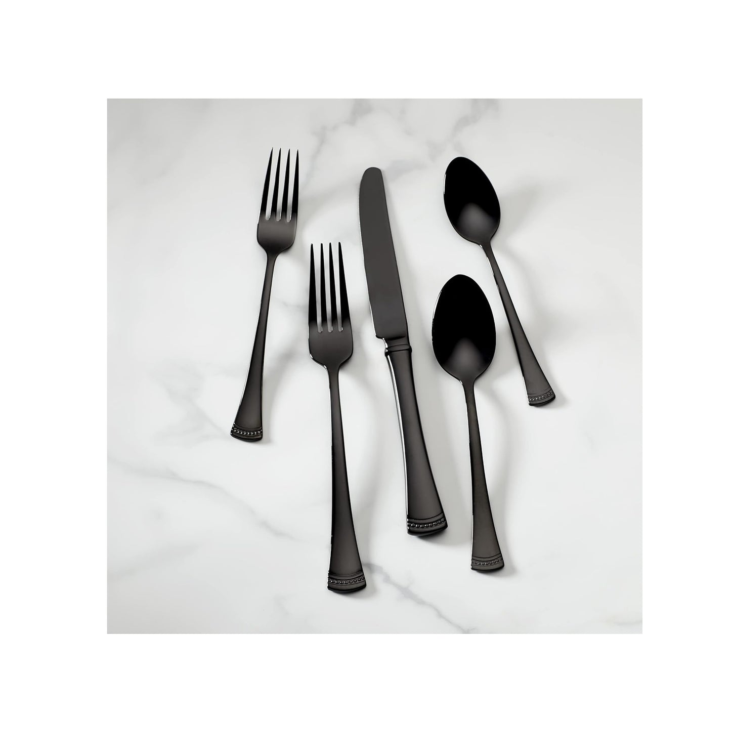 Portola Black 20-Piece Flatware Set by Lenox