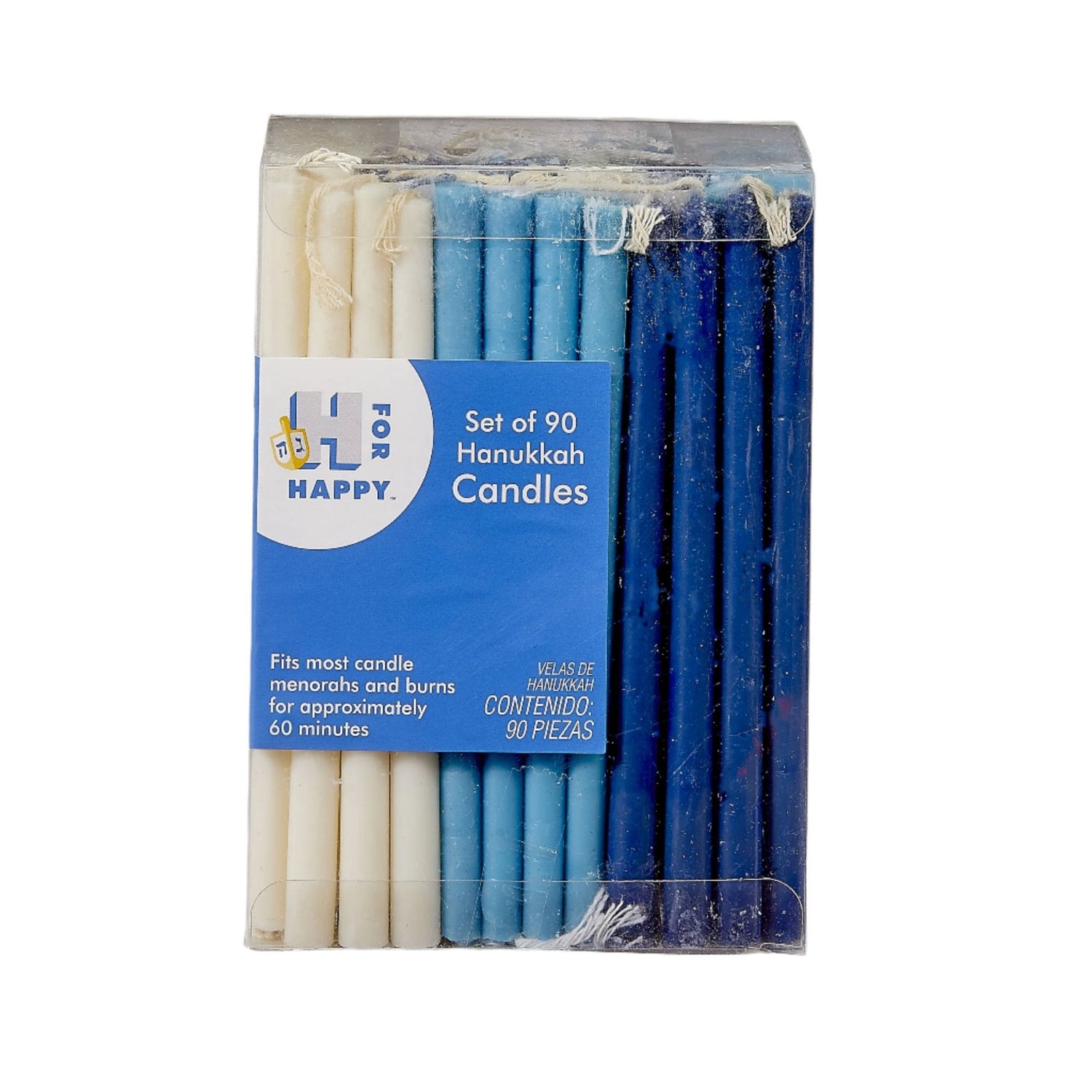 Blue & White Deluxe Chanukah Candles, Value Pack