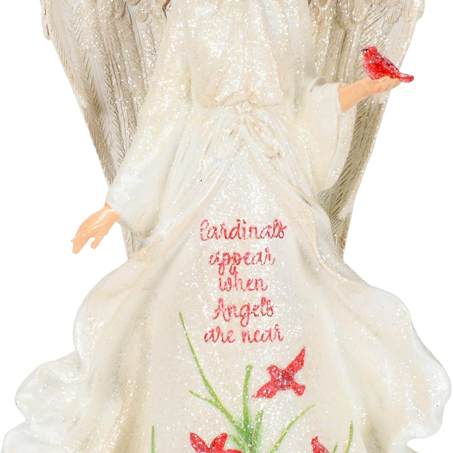 Roman Angel With Poinsettia & Cardinals