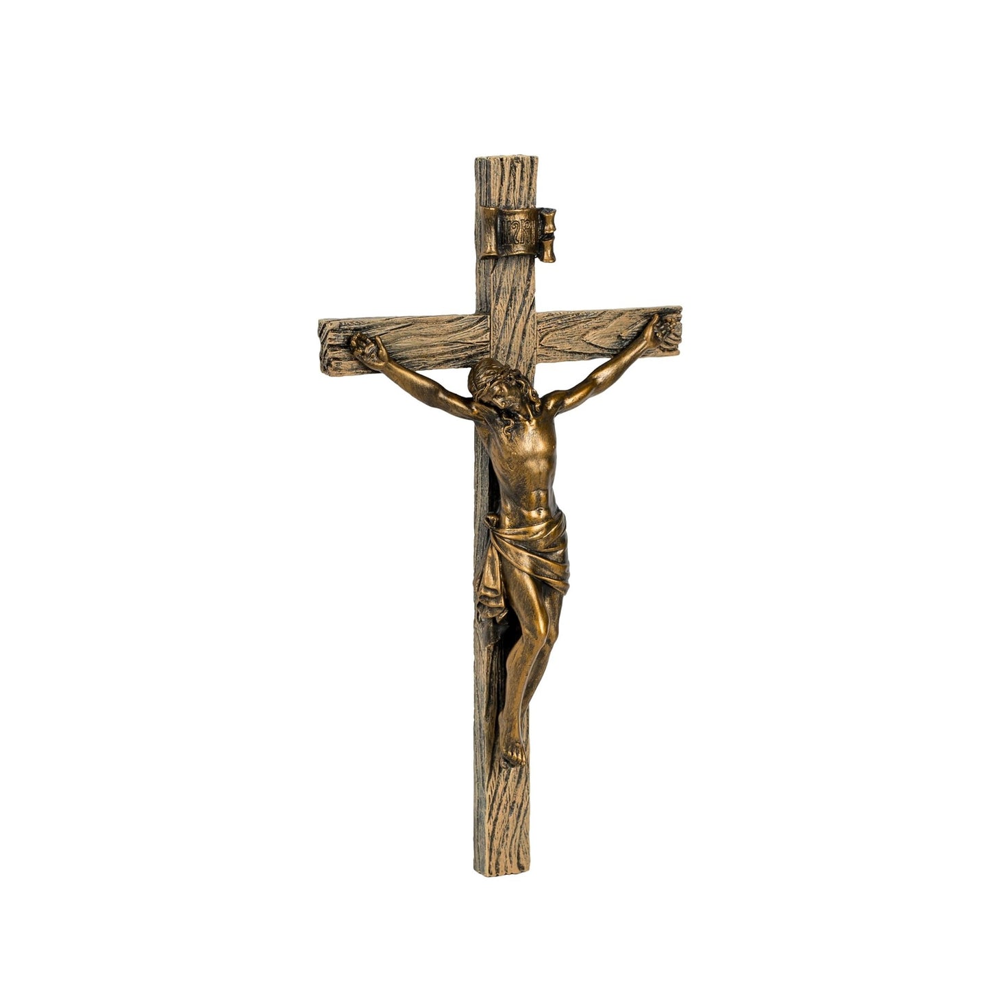 Joseph's Studio Antique Gold Crucifix 8.5" H