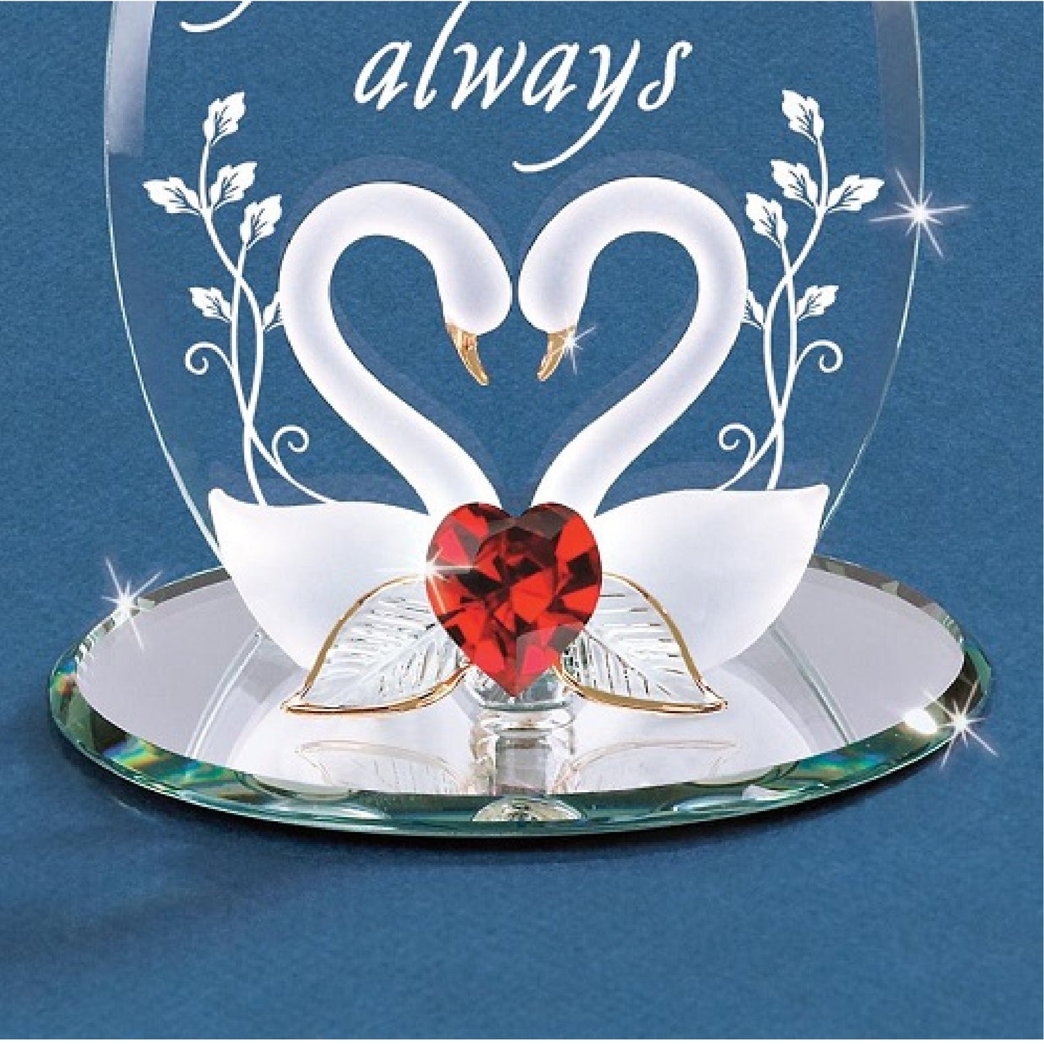 Glass Baron Swans Together Forever Figurine