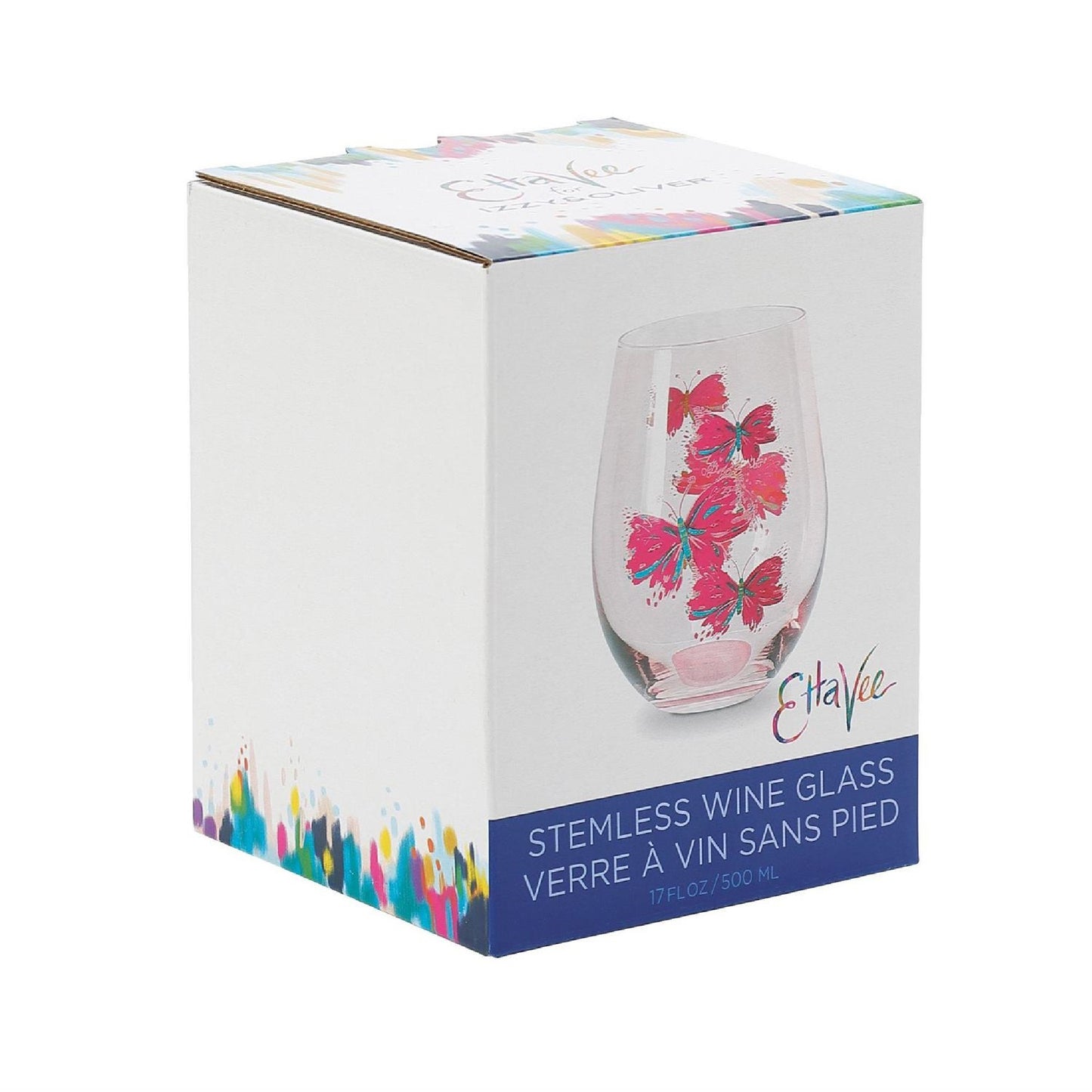 Butterfly Stemless Wine Glass Izzy and Oliver