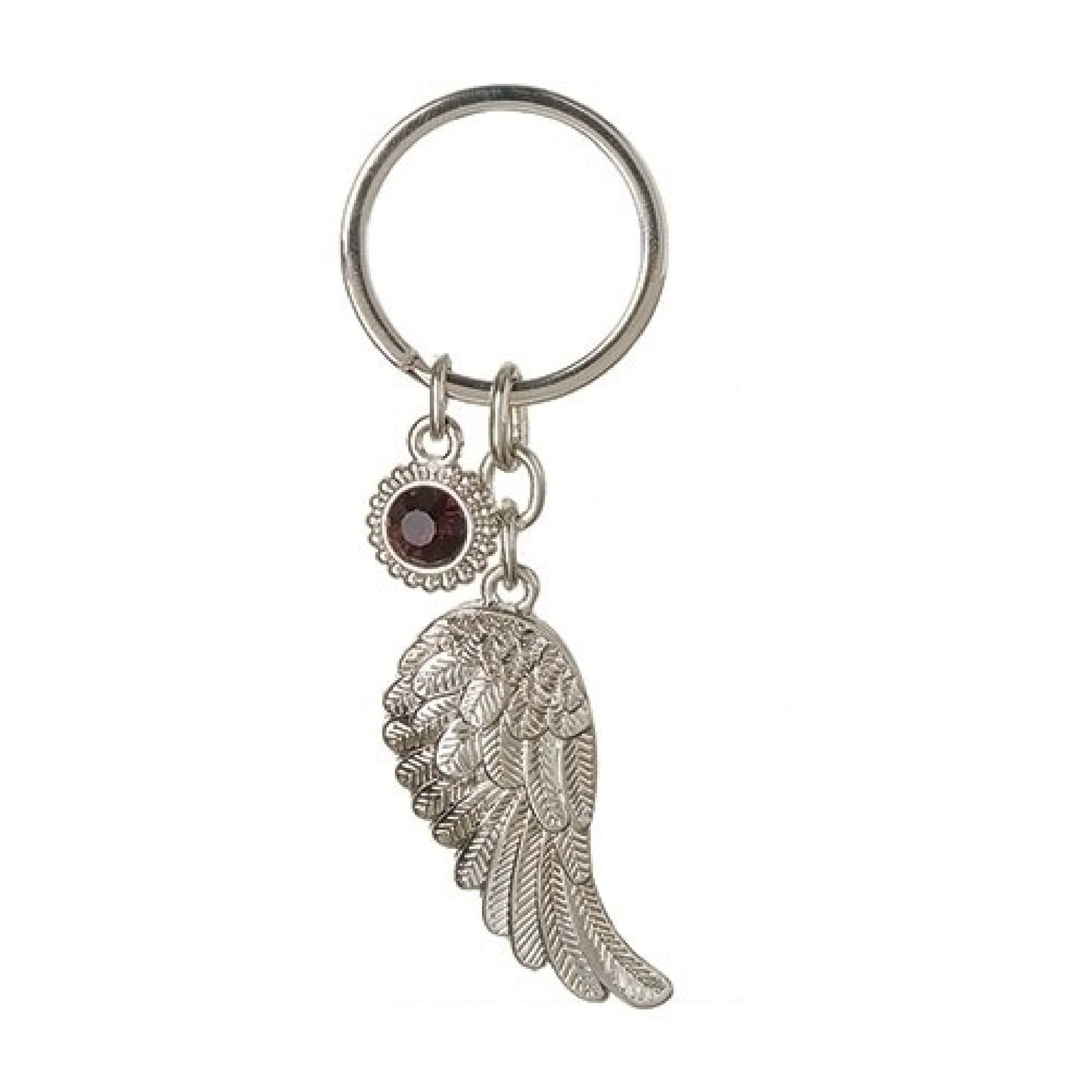 Porte-clés aile d'ange de février romain, collection Caroline