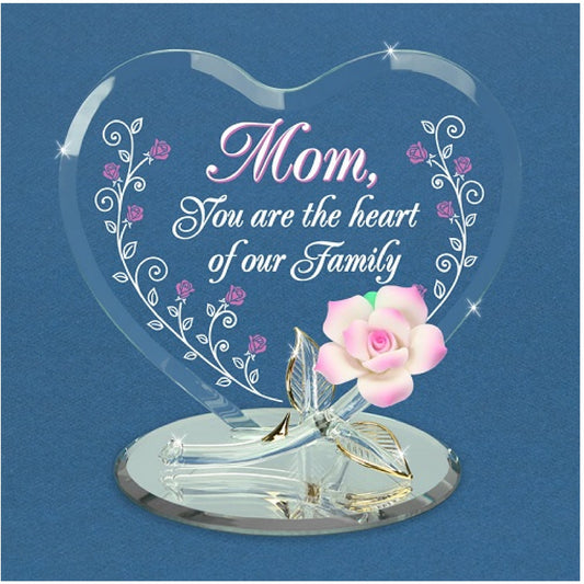 Glass Baron Mom "Heart of our Family" plaque