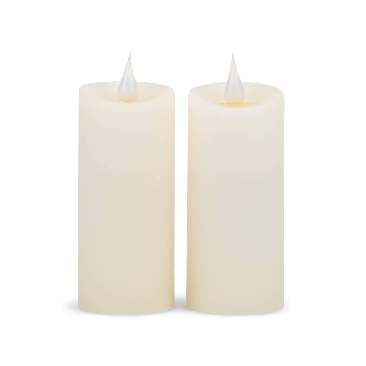 Roman Flameless LED Candle 4.5"H X 2"D 2 PC Ivory Votives Outdoor Pillar 3-D Motion