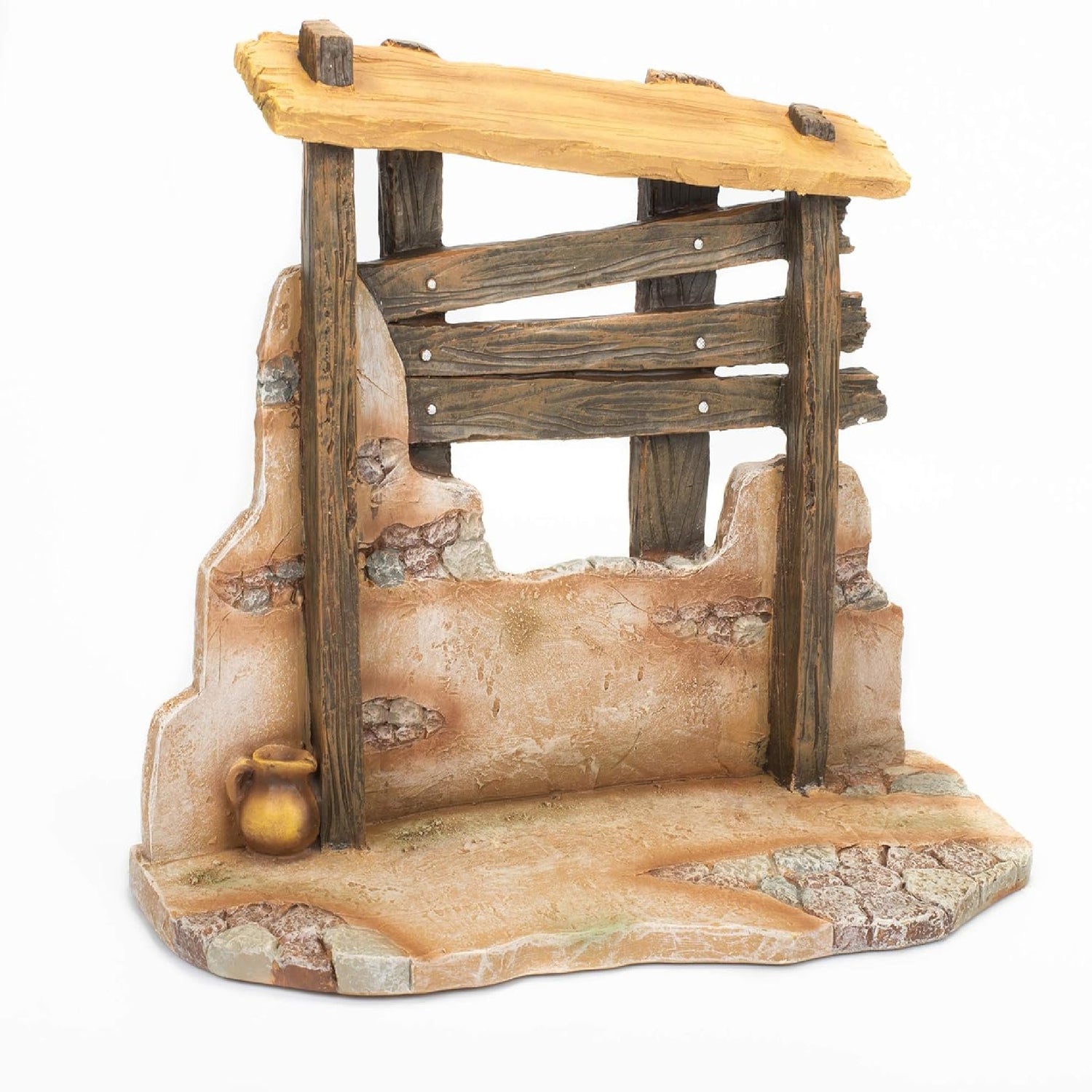 Roman 7 piece Nativity Scene with Stable Backdrop