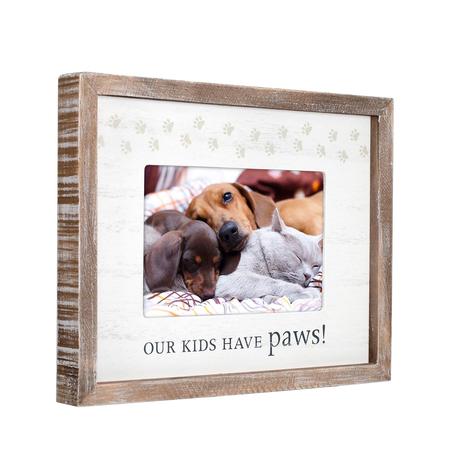 Malden "OUR KIDS HAVE paws!" Pet Rustic Border Picture Frame