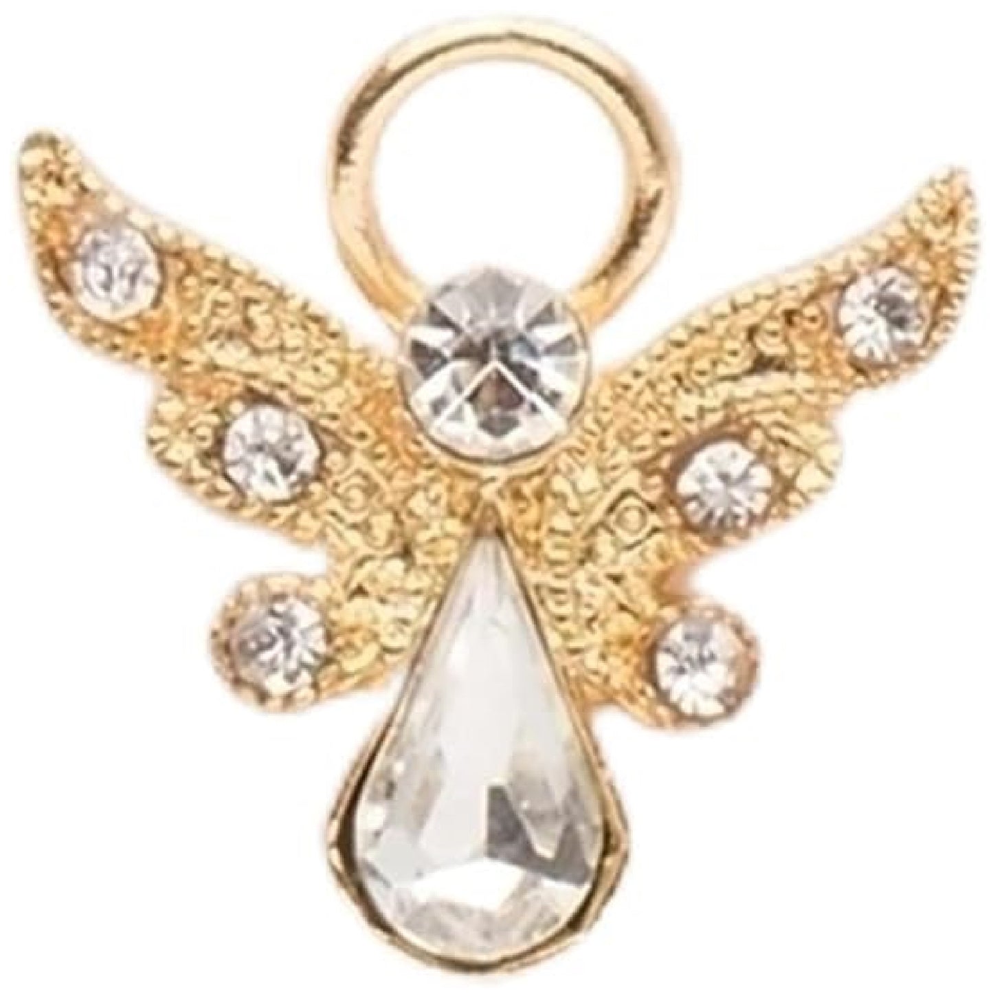 Roman Birthstone Angel Pin April Crystal