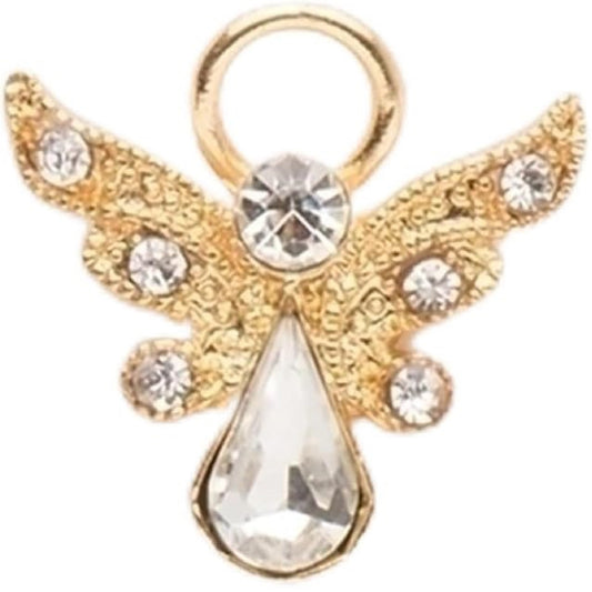 Roman Birthstone Angel Pin April Crystal