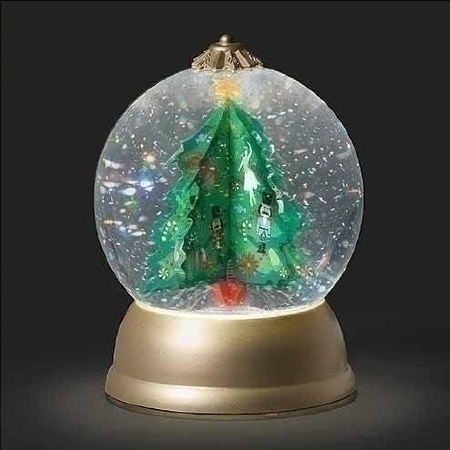 Christmas by Roman Inc., Glitterdome Collection, 5.7"h led swirl dome christmas tree