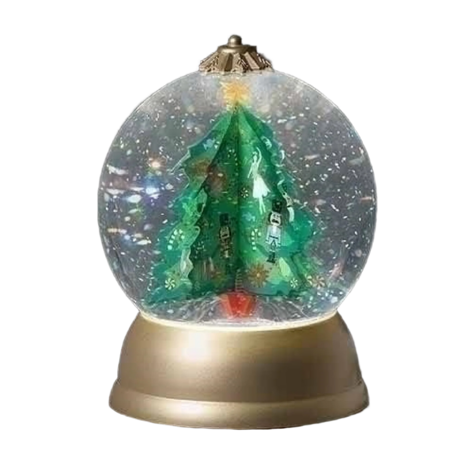 Christmas by Roman Inc., Glitterdome Collection, 5.7"h led swirl dome christmas tree