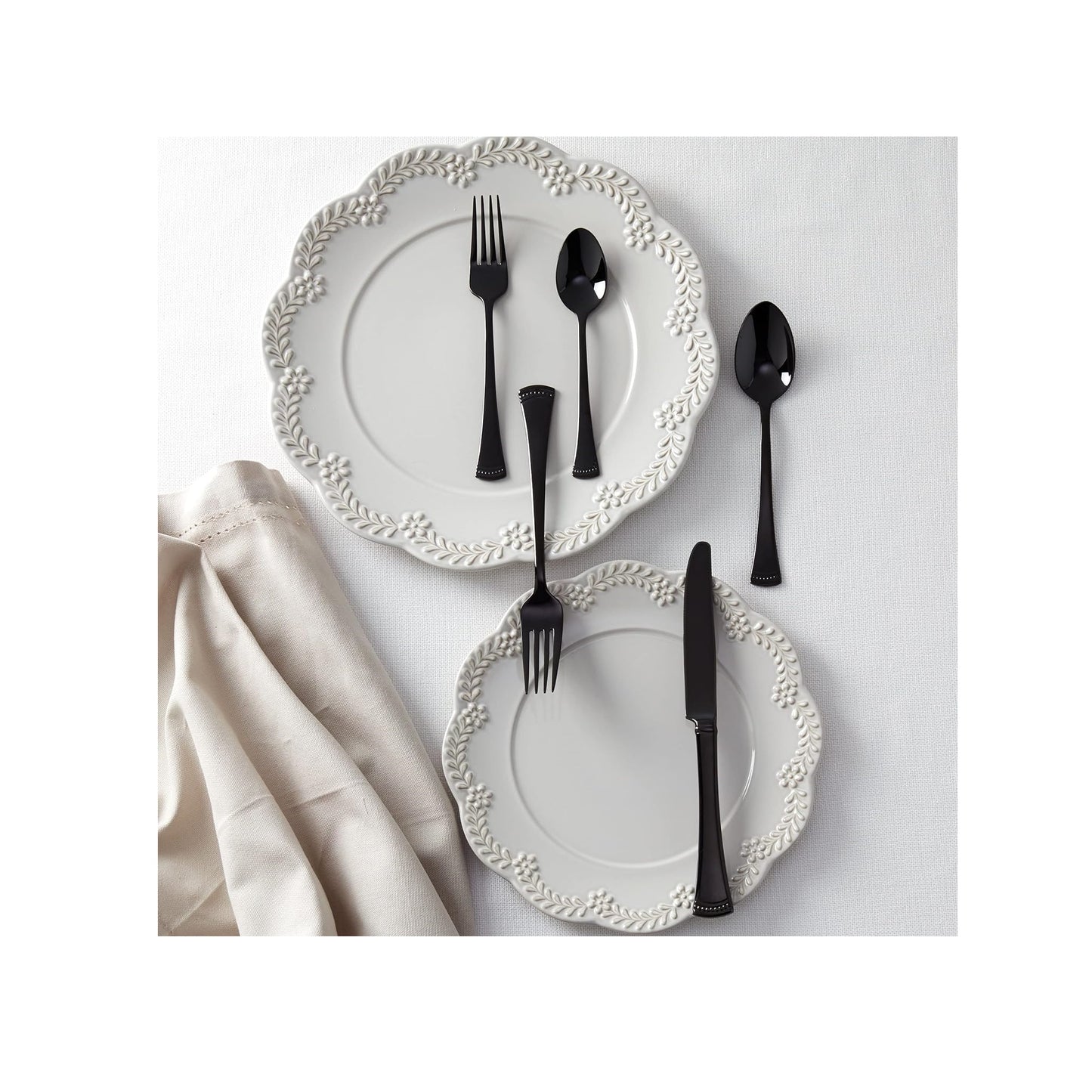 Portola Black 20-Piece Flatware Set by Lenox