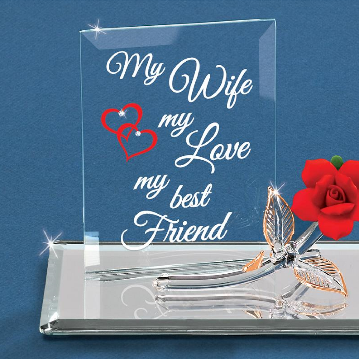 Glass Baron My Wife, My Best Friend Plaque