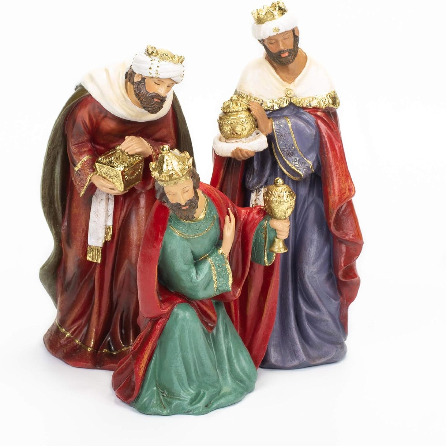 Roman 7 piece Nativity Scene with Stable Backdrop