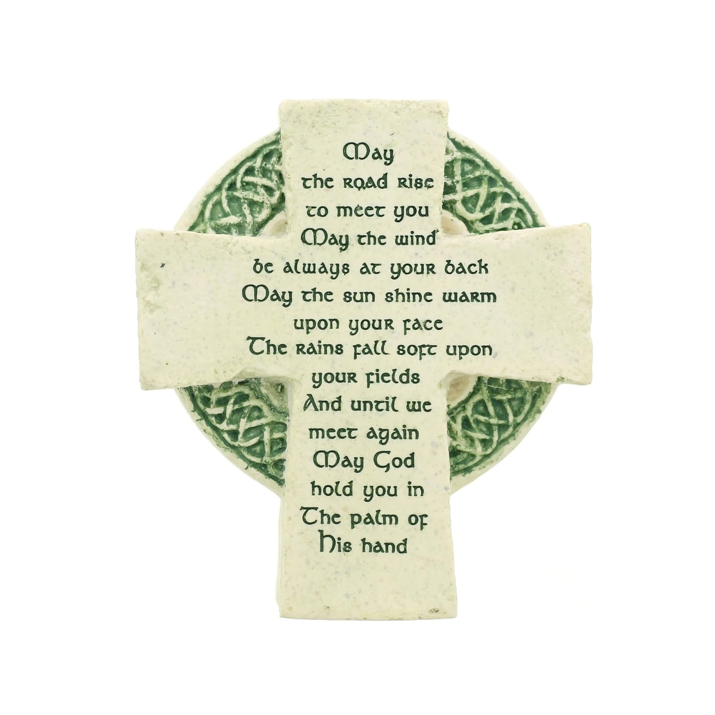 Roman Celtic Cross Shaped Plaque Faithstones "May The Road Rise"