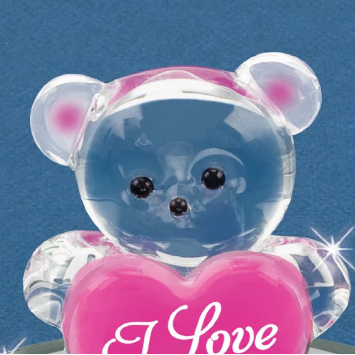 Glass Baron Bear I Love You Mom Figurine